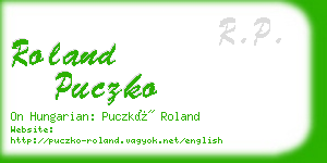 roland puczko business card